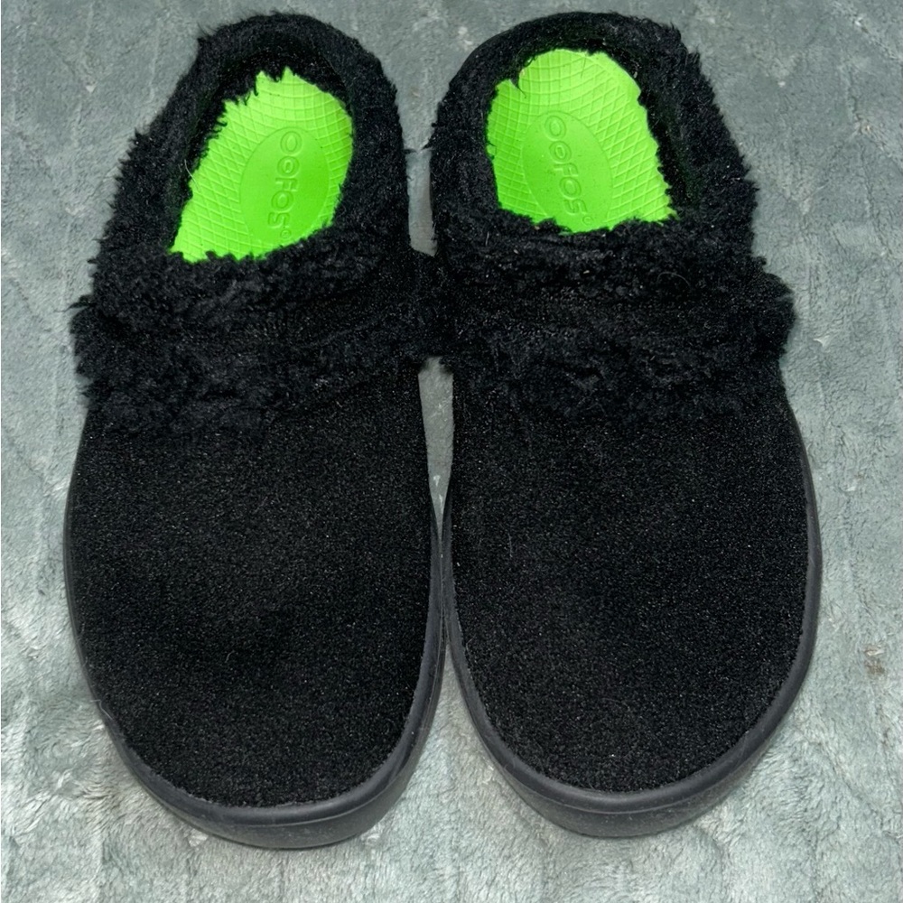 Oofos OOCOOZIE Black Slip On Clog Mule Shoes Women Size 6
